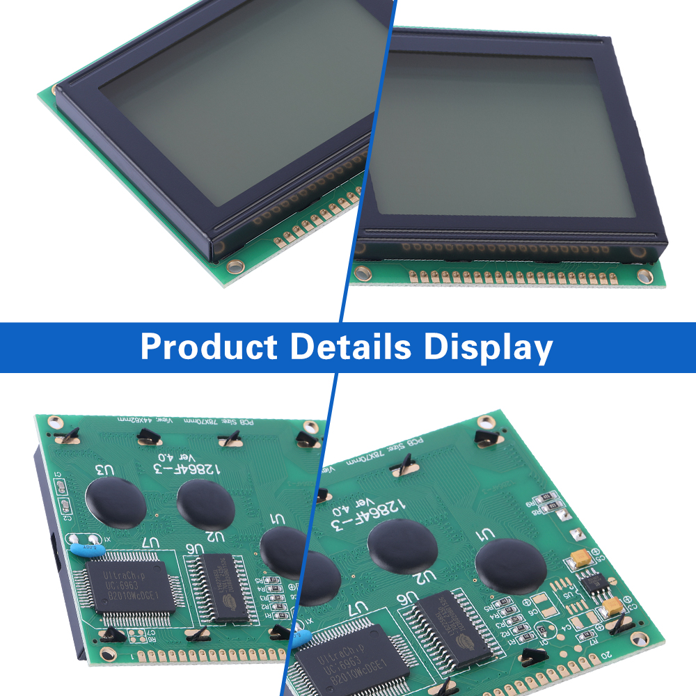 Grey Film InduStrial Grade STN LCM12864F-3 T6963C UCI6963C Graphics Module LCD Display 6800 Parallel Port - Image 5