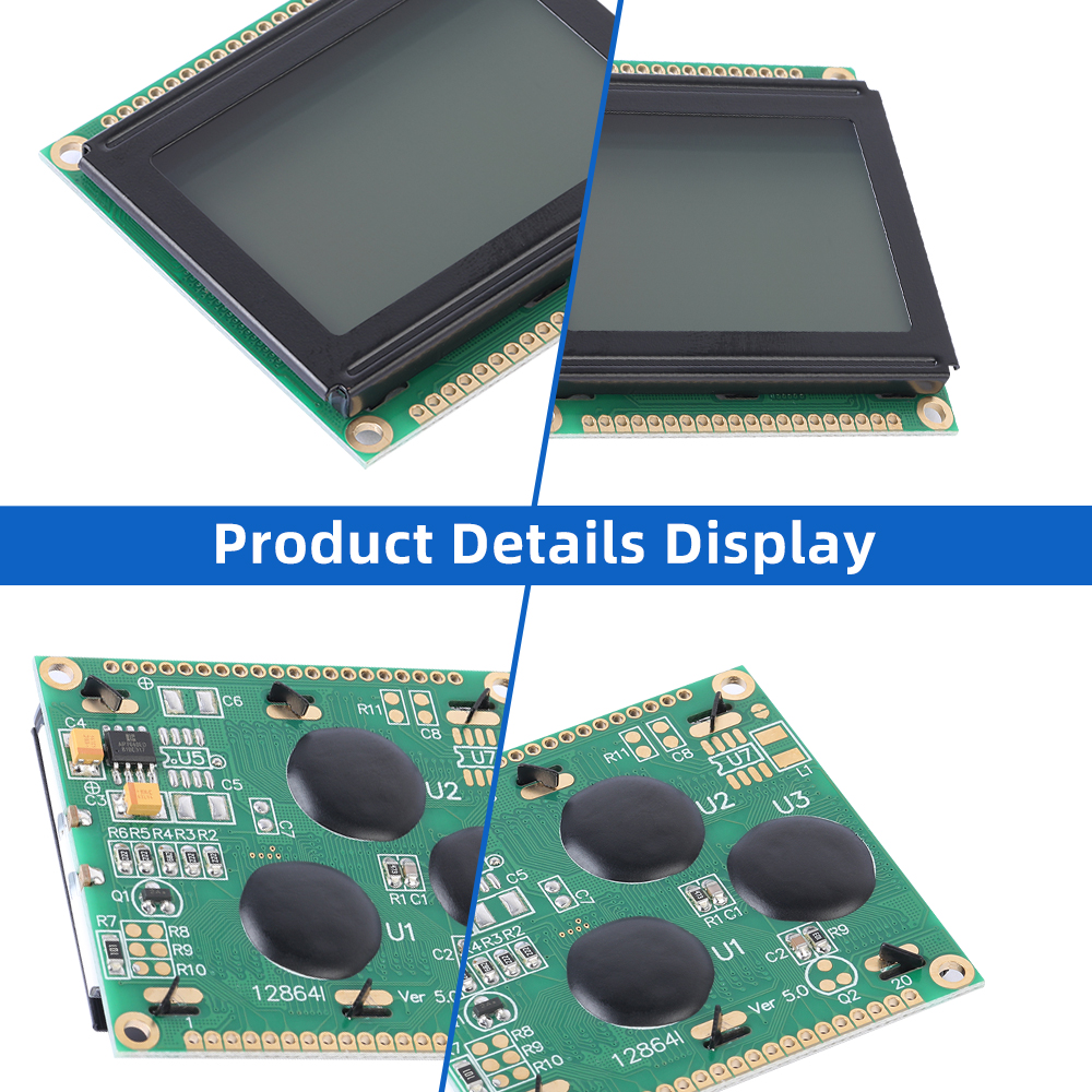 Grey Film 12864I Text Display LCD Controller SBN0064 Structure 54*50MM - Image 5