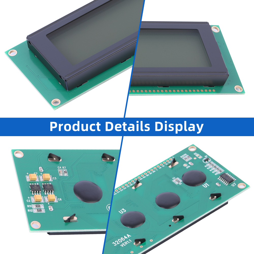 Grey Film 32064A 5V KS0108 Controller 190X54X13.6MM InduStrial LCD Display Screen - Image 5